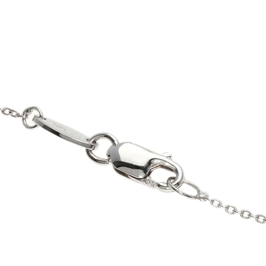 STAR JEWELRY Necklace K18WG Silver Diamond cross