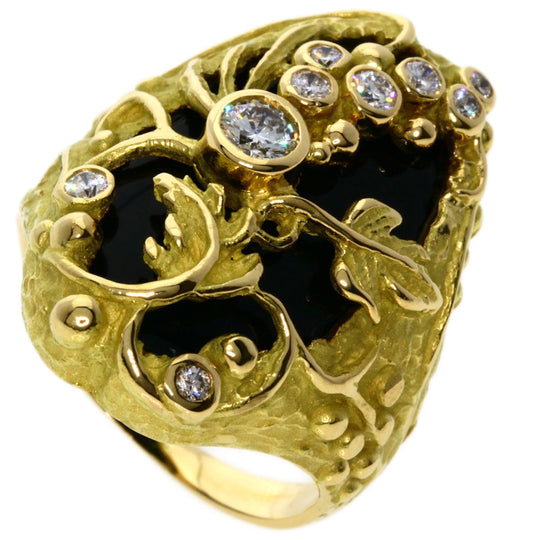 MATSUZAKI Ring 18K Yellow Gold gold Onyx Diamond