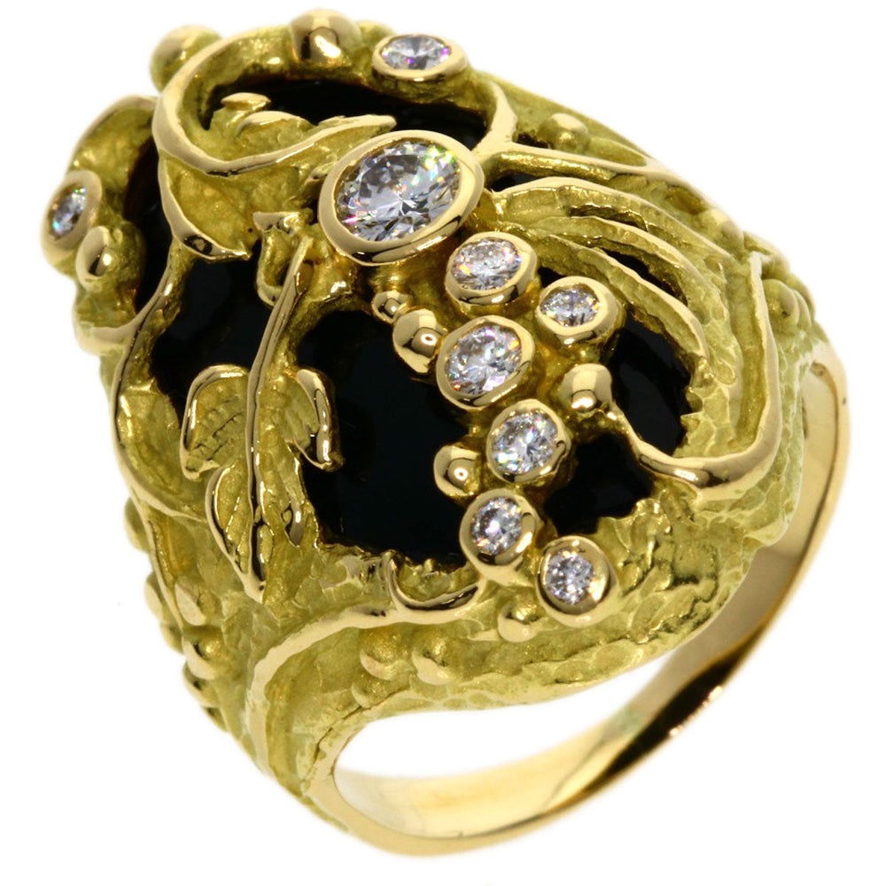 MATSUZAKI Ring 18K Yellow Gold gold Onyx Diamond