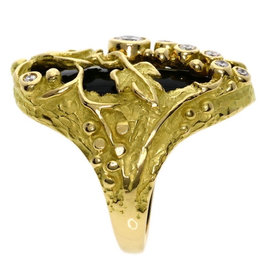 MATSUZAKI Ring 18K Yellow Gold gold Onyx Diamond