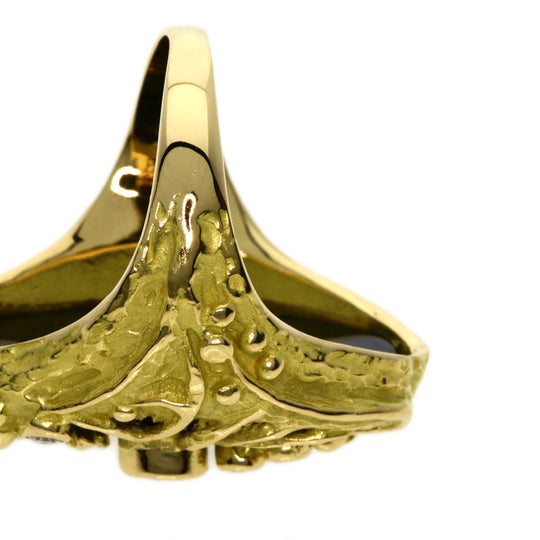 MATSUZAKI Ring 18K Yellow Gold gold Onyx Diamond