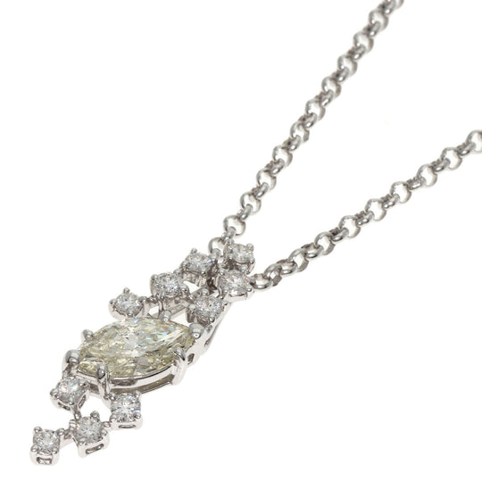 TASAKI Necklace K18WG Silver diamond