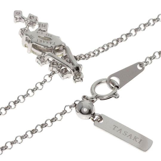 TASAKI Necklace K18WG Silver diamond