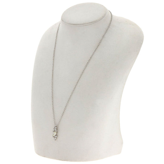 TASAKI Necklace K18WG Silver diamond