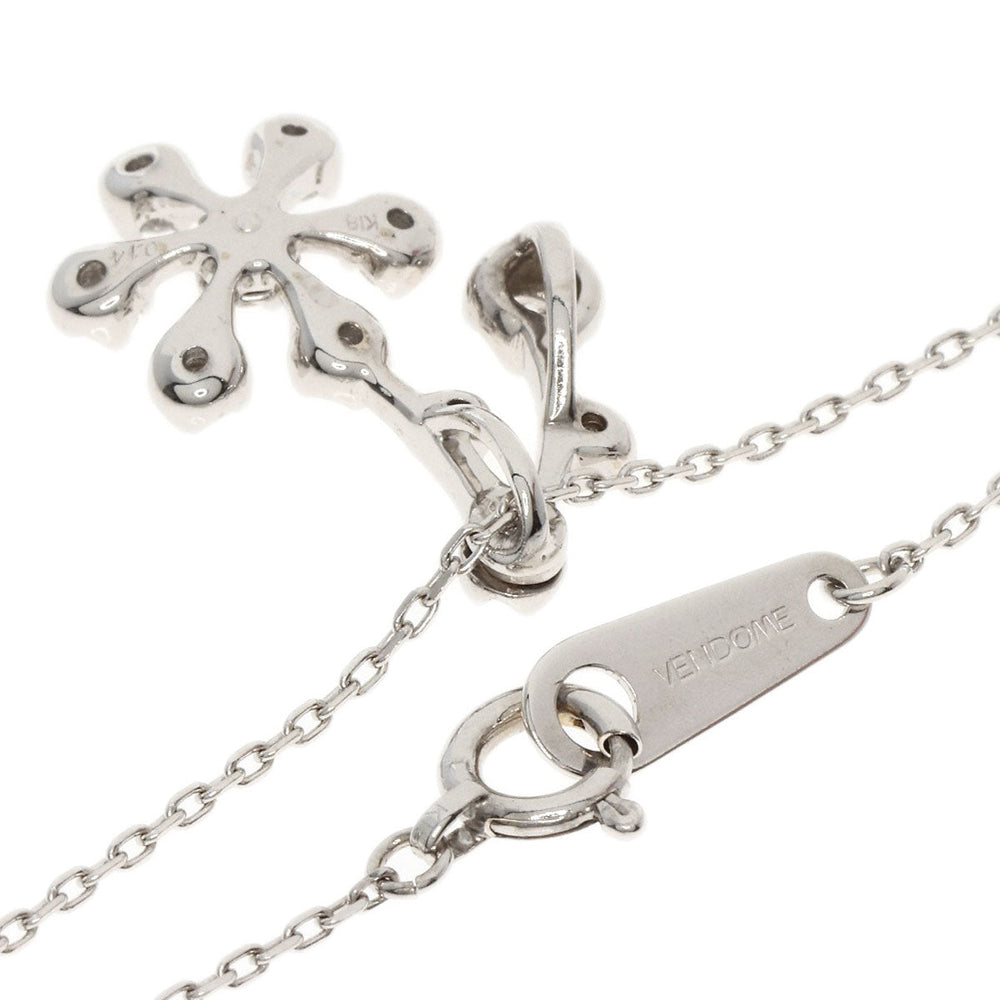 VANDOME Necklace K18WG Silver diamond Women Used Authentic