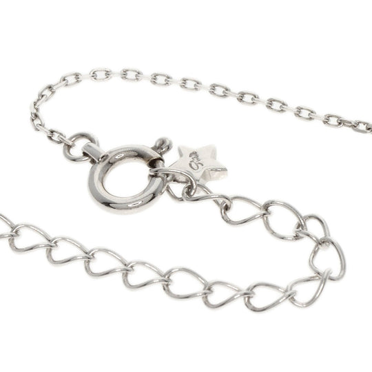 STAR JEWELRY Necklace K18WG Silver diamond Women Used Authentic