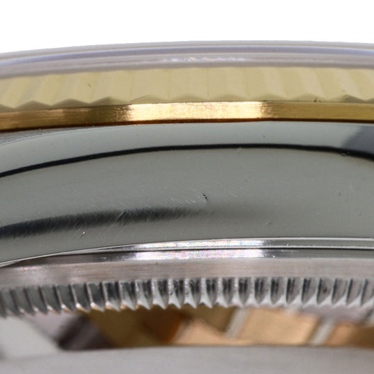 ROLEX Watches Mechanical Automatic 16233G Stainless Steel , SSxK18YG gold Datejust 10P Diamond black dial mens Used Authentic