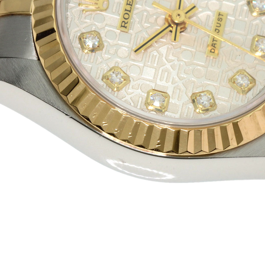ROLEX Watches Mechanical Automatic 69173G Stainless Steel gold Datejust 10P Diamond SilverCP dial