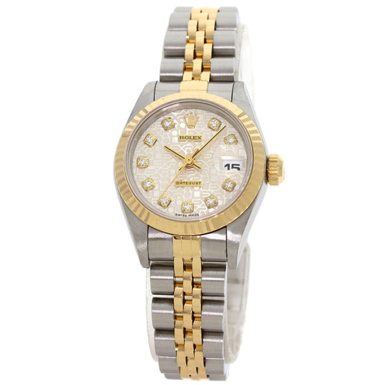 ROLEX Watches Mechanical Automatic 69173G Stainless Steel gold Datejust 10P Diamond SilverCP dial