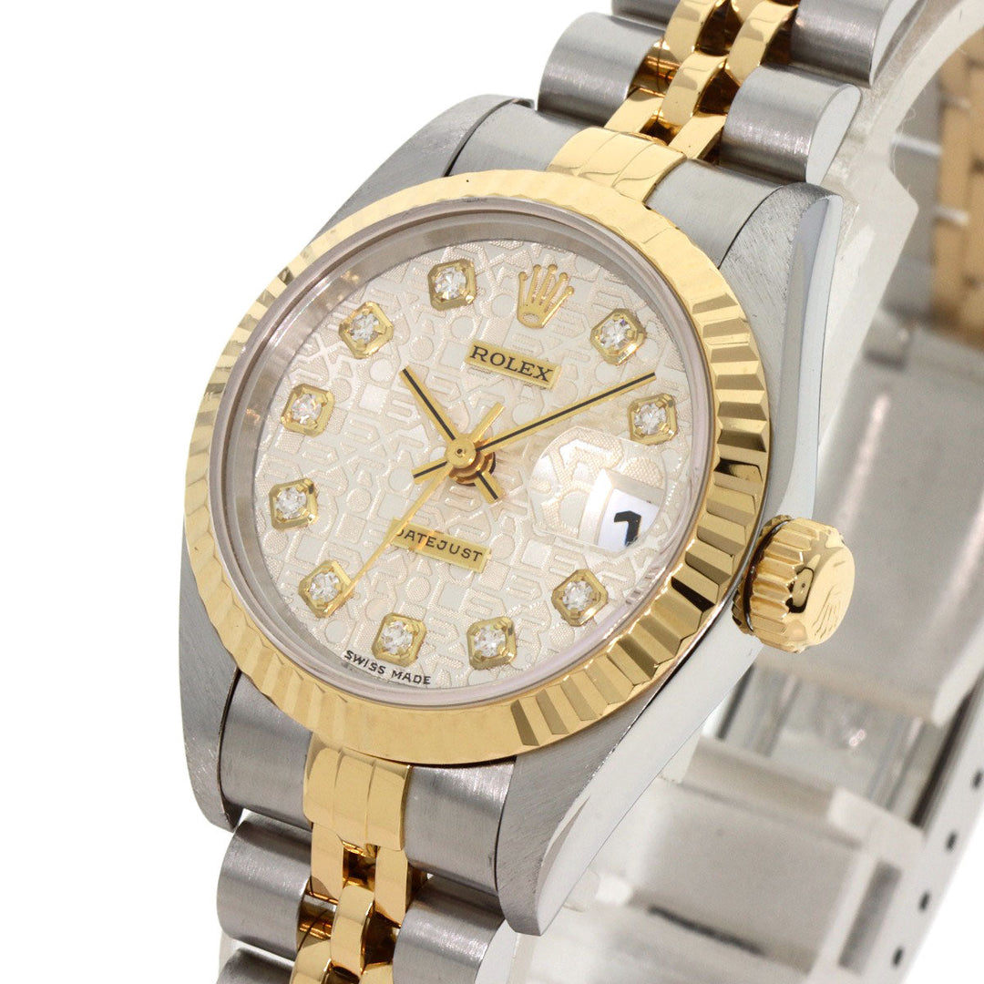 ROLEX Watches Mechanical Automatic 69173G Stainless Steel gold Datejust 10P Diamond SilverCP dial