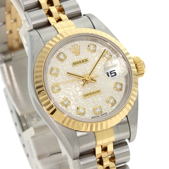 ROLEX Watches Mechanical Automatic 69173G Stainless Steel gold Datejust 10P Diamond SilverCP dial