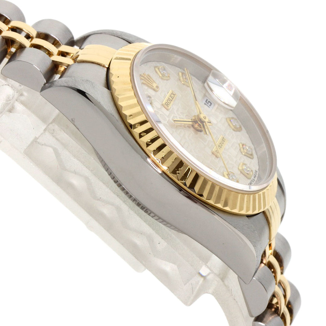 ROLEX Watches Mechanical Automatic 69173G Stainless Steel gold Datejust 10P Diamond SilverCP dial