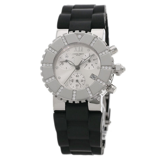 Chaumet Watches Quartz W0624D-11A Stainless Steel Silver Class One Chronograph Diamond Silver dial