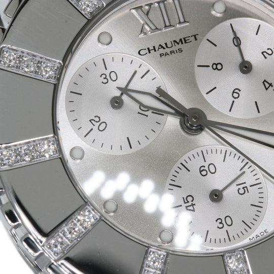 Chaumet Watches Quartz W0624D-11A Stainless Steel Silver Class One Chronograph Diamond Silver dial
