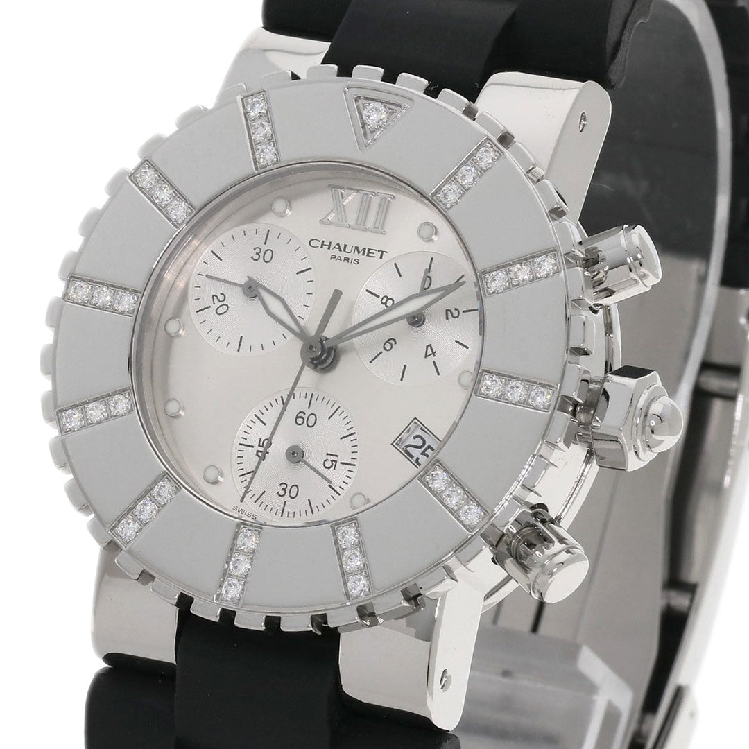 Chaumet Watches Quartz W0624D-11A Stainless Steel Silver Class One Chronograph Diamond Silver dial