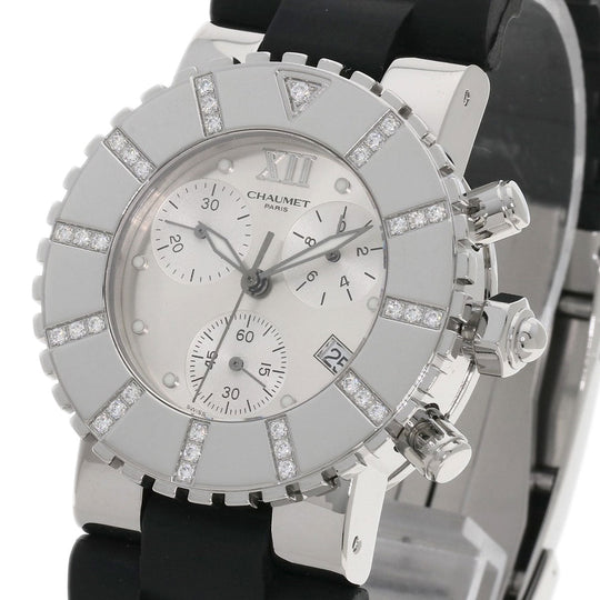 Chaumet Watches Quartz W0624D-11A Stainless Steel Silver Class One Chronograph Diamond Silver dial