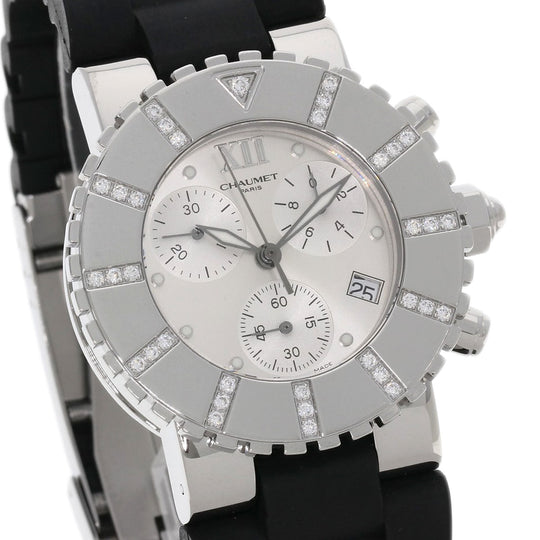 Chaumet Watches Quartz W0624D-11A Stainless Steel Silver Class One Chronograph Diamond Silver dial