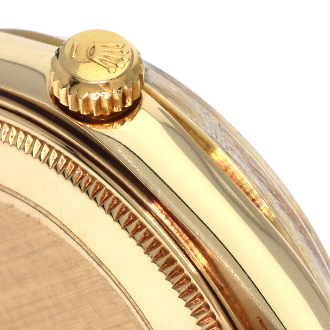 ROLEX Watches Mechanical Automatic 1500 K14YG, leather gold Oyster Perpetual Date 1972 gold dial mens Used Authentic