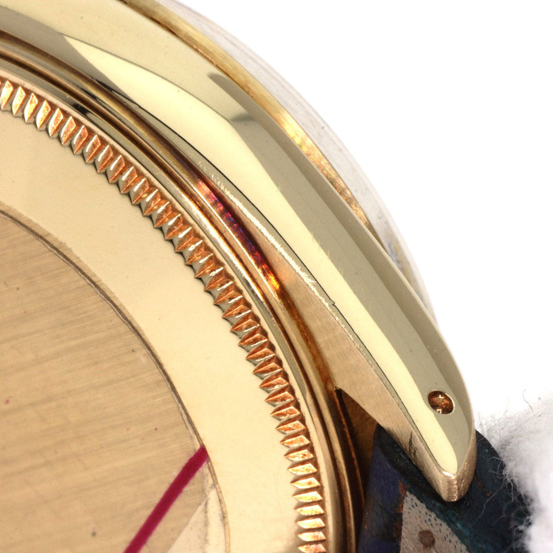 ROLEX Watches Mechanical Automatic 1500 K14YG, leather gold Oyster Perpetual Date 1972 gold dial mens Used Authentic