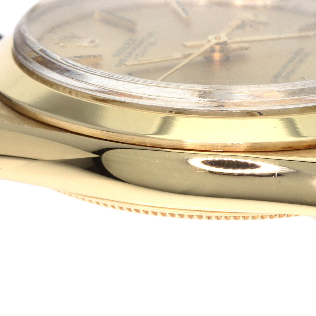 ROLEX Watches Mechanical Automatic 1500 K14YG, leather gold Oyster Perpetual Date 1972 gold dial mens Used Authentic