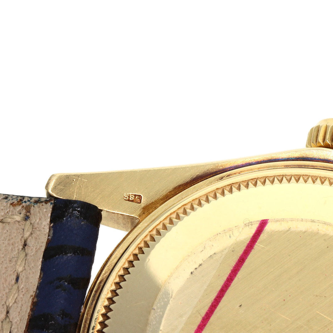 ROLEX Watches Mechanical Automatic 1500 K14YG, leather gold Oyster Perpetual Date 1972 gold dial mens Used Authentic