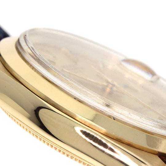 ROLEX Watches Mechanical Automatic 1500 K14YG, leather gold Oyster Perpetual Date 1972 gold dial mens Used Authentic