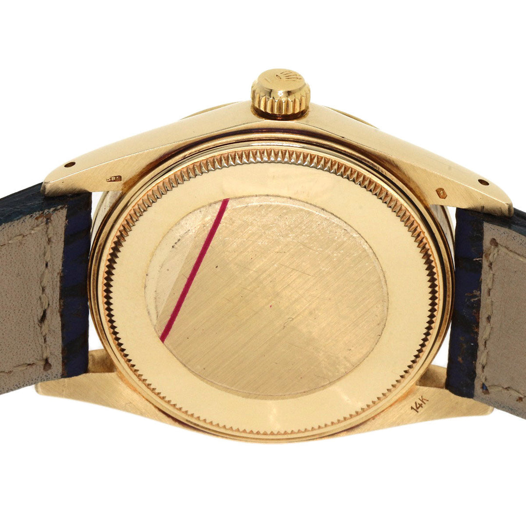 ROLEX Watches Mechanical Automatic 1500 K14YG, leather gold Oyster Perpetual Date 1972 gold dial mens Used Authentic