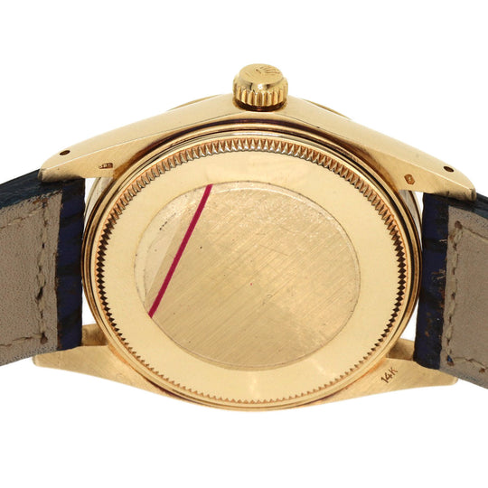 ROLEX Watches Mechanical Automatic 1500 K14YG, leather gold Oyster Perpetual Date 1972 gold dial mens Used Authentic