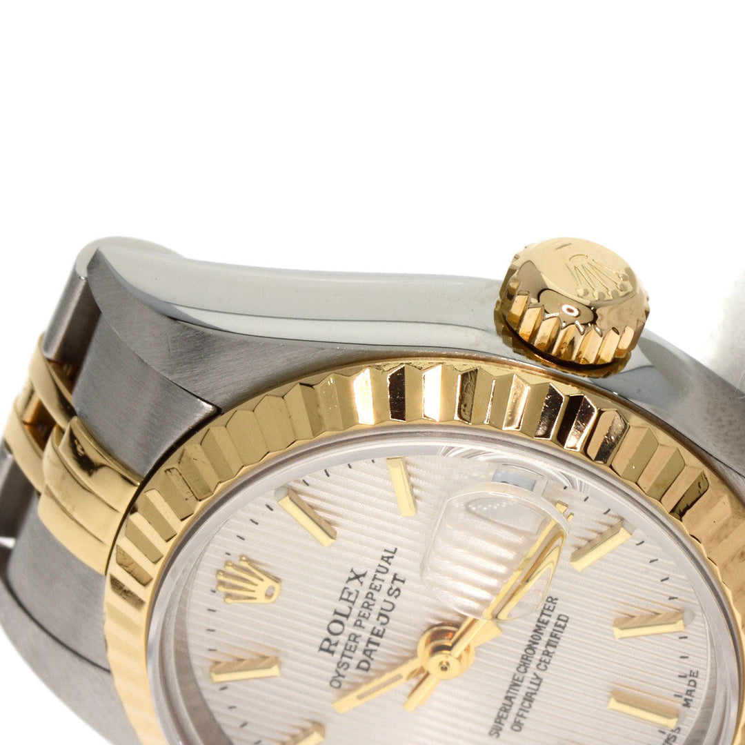 ROLEX Watches Mechanical Automatic 79173 Stainless Steel , SSxK18YG gold Datejust Silver Tapestry Silver tapestry dial Women Used Authentic