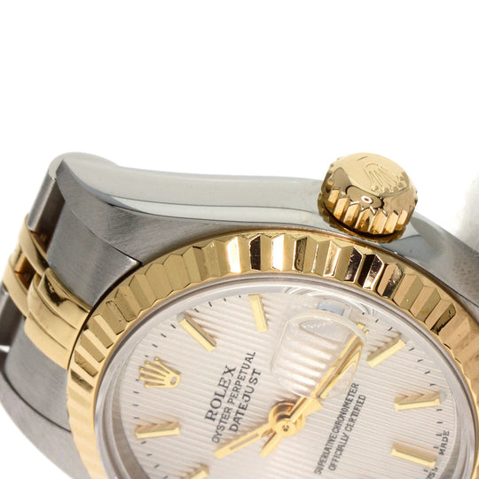 ROLEX Watches Mechanical Automatic 79173 Stainless Steel , SSxK18YG gold Datejust Silver Tapestry Silver tapestry dial Women Used Authentic