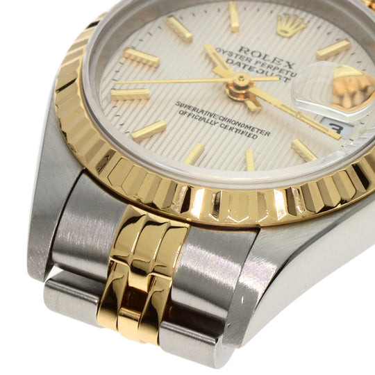 ROLEX Watches Mechanical Automatic 79173 Stainless Steel , SSxK18YG gold Datejust Silver Tapestry Silver tapestry dial Women Used Authentic