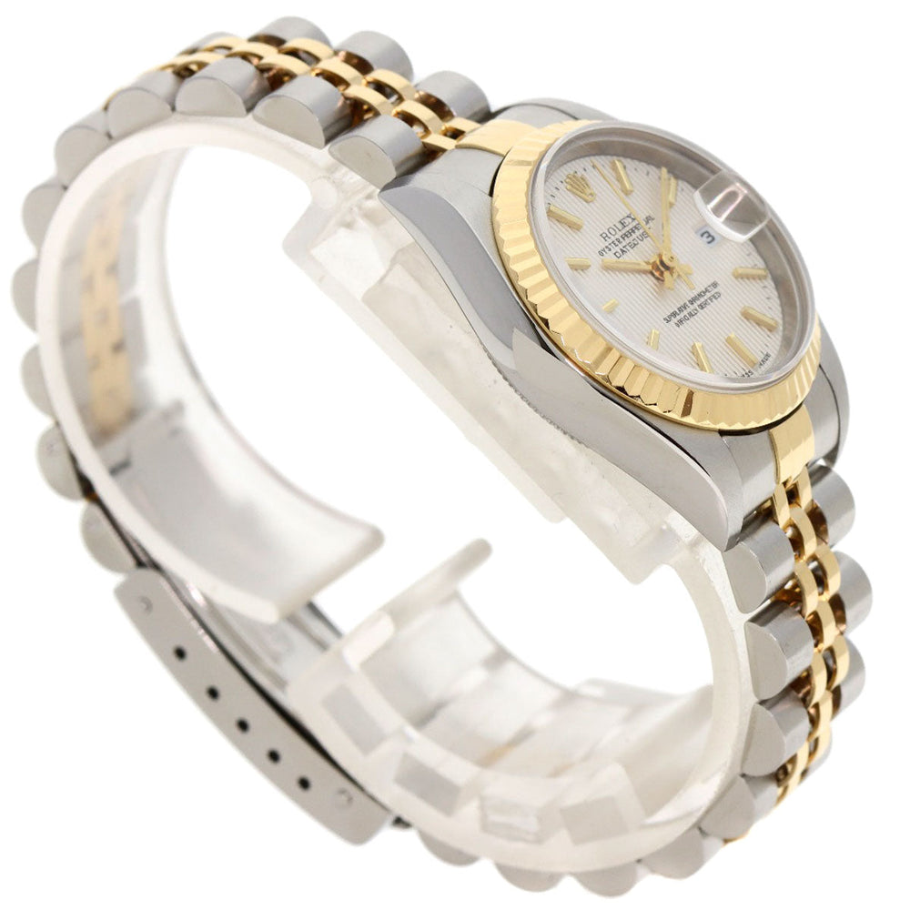 ROLEX Watches Mechanical Automatic 79173 Stainless Steel , SSxK18YG gold Datejust Silver Tapestry Silver tapestry dial Women Used Authentic