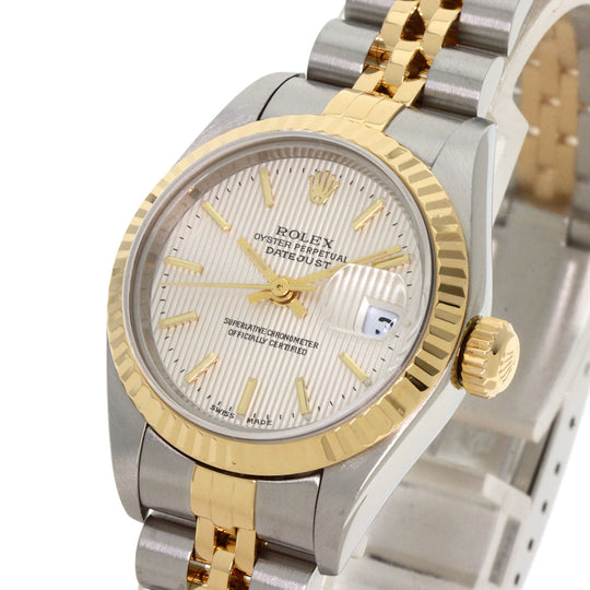 ROLEX Watches Mechanical Automatic 79173 Stainless Steel , SSxK18YG gold Datejust Silver Tapestry Silver tapestry dial Women Used Authentic