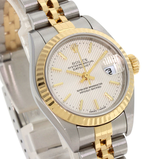 ROLEX Watches Mechanical Automatic 79173 Stainless Steel , SSxK18YG gold Datejust Silver Tapestry Silver tapestry dial Women Used Authentic