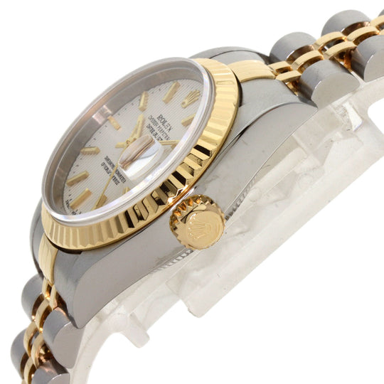 ROLEX Watches Mechanical Automatic 79173 Stainless Steel , SSxK18YG gold Datejust Silver Tapestry Silver tapestry dial Women Used Authentic