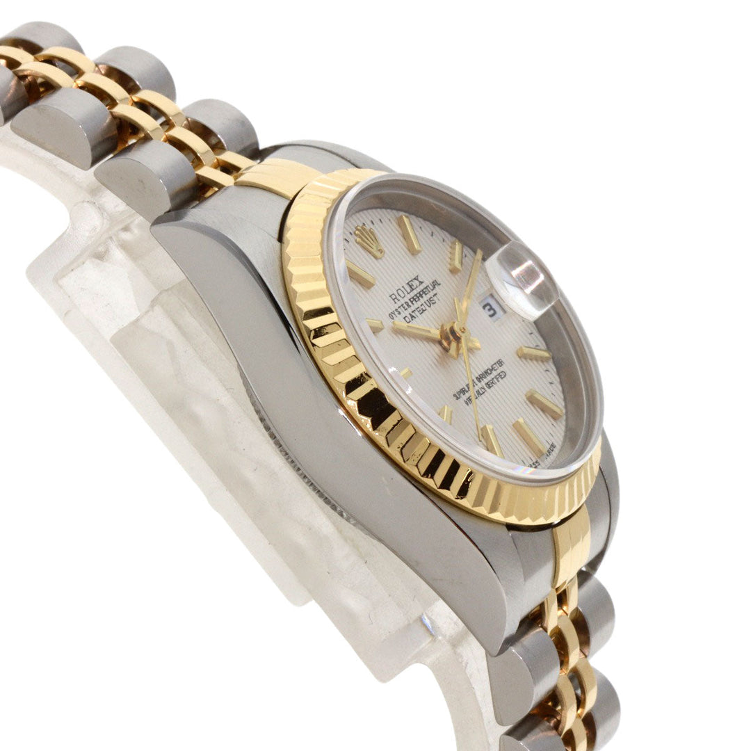 ROLEX Watches Mechanical Automatic 79173 Stainless Steel , SSxK18YG gold Datejust Silver Tapestry Silver tapestry dial Women Used Authentic