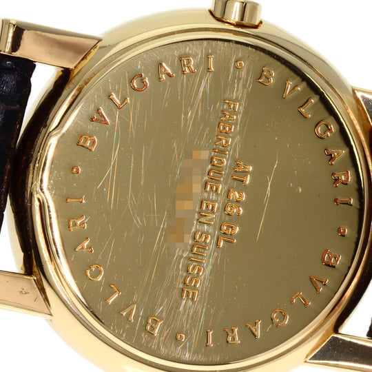 BVLGARI Watches Quartz AT26GL K18YG, leather gold Amphitheater gold dial Women Used Authentic