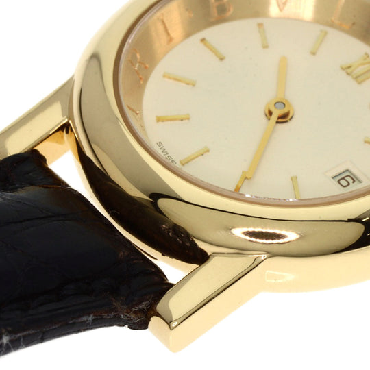 BVLGARI Watches Quartz AT26GL K18YG, leather gold Amphitheater gold dial Women Used Authentic