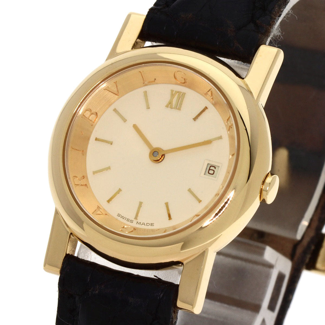 BVLGARI Watches Quartz AT26GL K18YG, leather gold Amphitheater gold dial Women Used Authentic