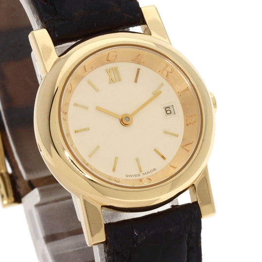 BVLGARI Watches Quartz AT26GL K18YG, leather gold Amphitheater gold dial Women Used Authentic