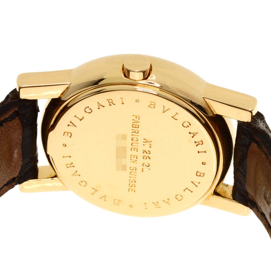 BVLGARI Watches Quartz AT26GL K18YG, leather gold Amphitheater gold dial Women Used Authentic