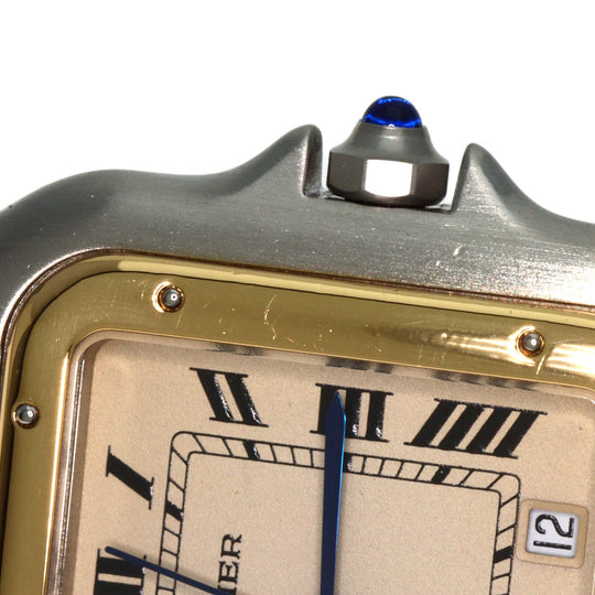 CARTIER Watches Quartz W25028B6 Stainless Steel , SSxK18YG , K18YG gold PANTHEREMM 2 Row Ivory dial mens Used Authentic