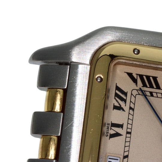 CARTIER Watches Quartz W25028B6 Stainless Steel , SSxK18YG , K18YG gold PANTHEREMM 2 Row Ivory dial mens Used Authentic