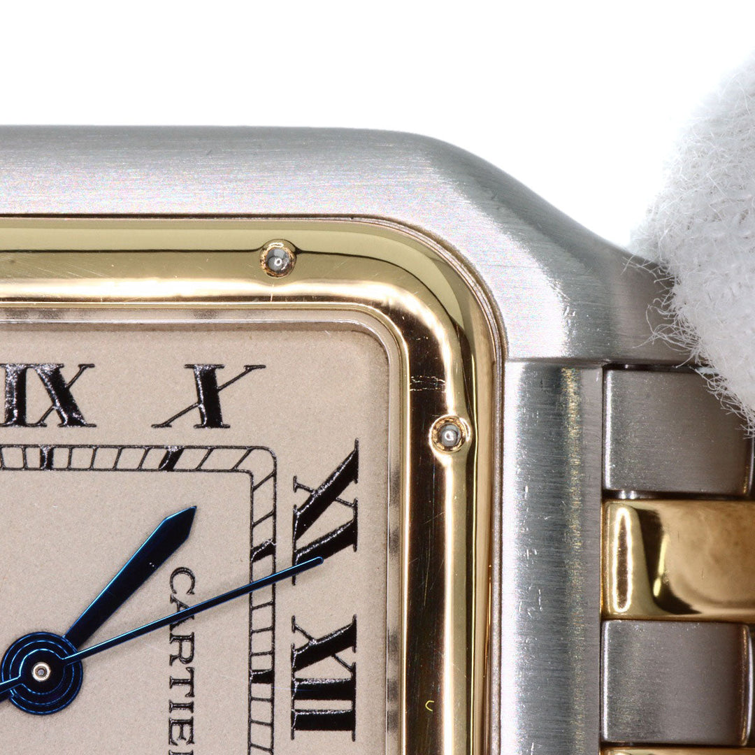 CARTIER Watches Quartz W25028B6 Stainless Steel , SSxK18YG , K18YG gold PANTHEREMM 2 Row Ivory dial mens Used Authentic