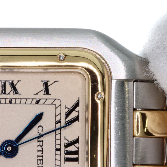 CARTIER Watches Quartz W25028B6 Stainless Steel , SSxK18YG , K18YG gold PANTHEREMM 2 Row Ivory dial mens Used Authentic