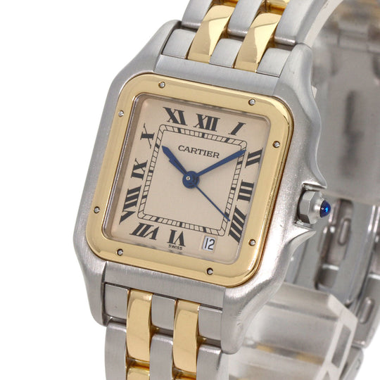 CARTIER Watches Quartz W25028B6 Stainless Steel , SSxK18YG , K18YG gold PANTHEREMM 2 Row Ivory dial mens Used Authentic
