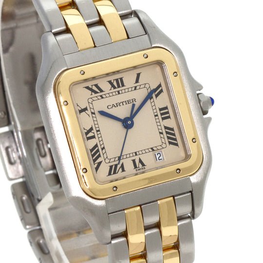 CARTIER Watches Quartz W25028B6 Stainless Steel , SSxK18YG , K18YG gold PANTHEREMM 2 Row Ivory dial mens Used Authentic