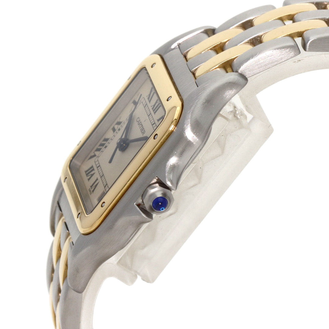 CARTIER Watches Quartz W25028B6 Stainless Steel , SSxK18YG , K18YG gold PANTHEREMM 2 Row Ivory dial mens Used Authentic