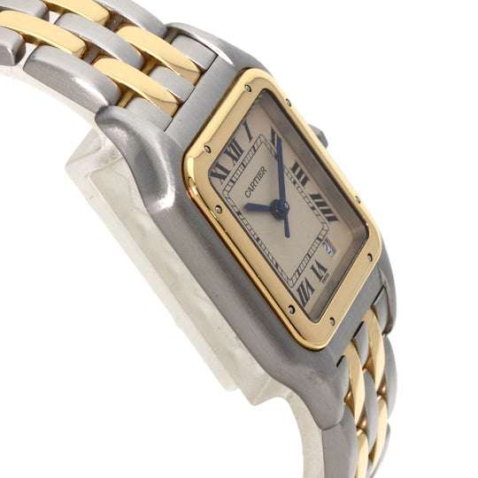 CARTIER Watches Quartz W25028B6 Stainless Steel , SSxK18YG , K18YG gold PANTHEREMM 2 Row Ivory dial mens Used Authentic