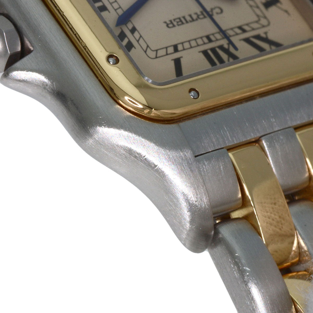 CARTIER Watches Quartz W25028B6 Stainless Steel , SSxK18YG , K18YG gold PANTHEREMM 2 Row Ivory dial mens Used Authentic